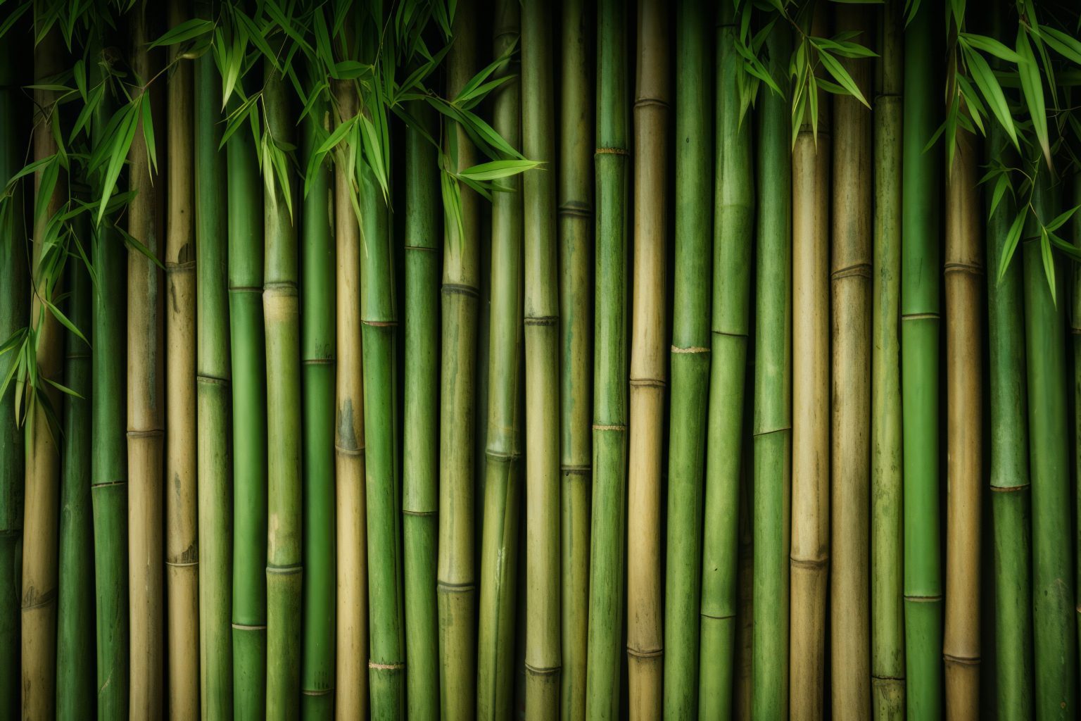 Processed,Collage,Of,Green,Bamboo,Fence,Surface,Texture.,Background,For
