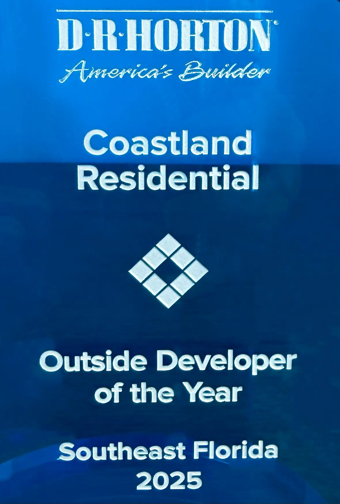 Coastland Residential Awarded DR Horton Outside Developer of the Year 2025